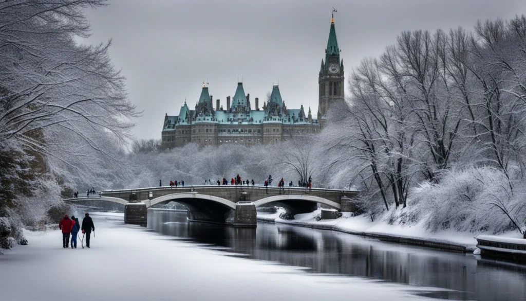 Rideau Canal skating in Ottawa