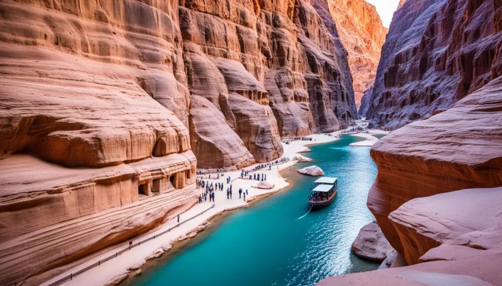 The Siq canyon, entrance to Petra