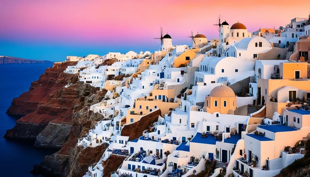 stunning sunsets in Oia